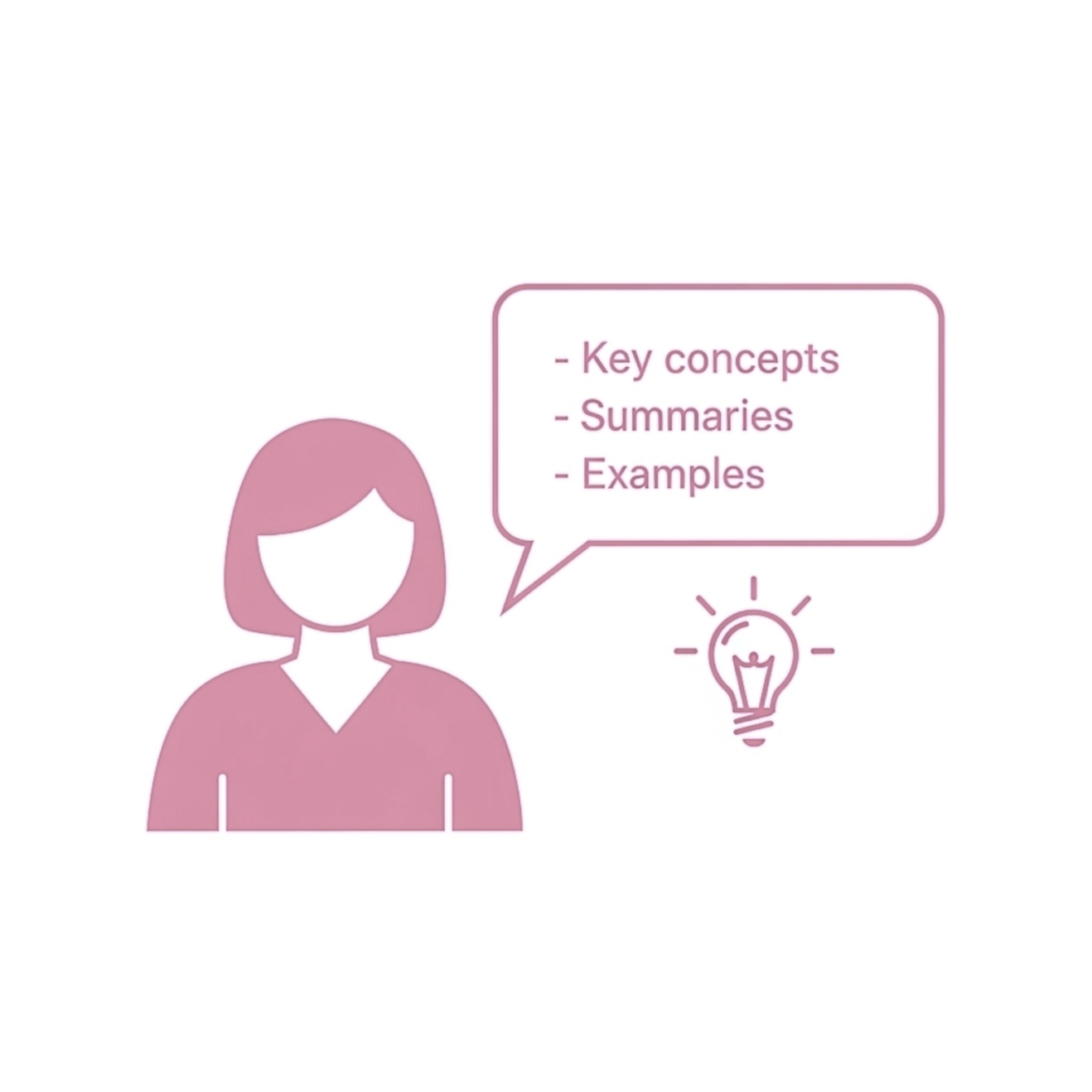 Help with study notes and revision